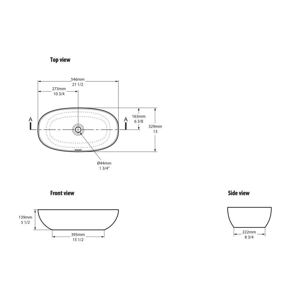 Victoria + Albert Barcelona 55 Countertop Bathroom Basin Standard White 2