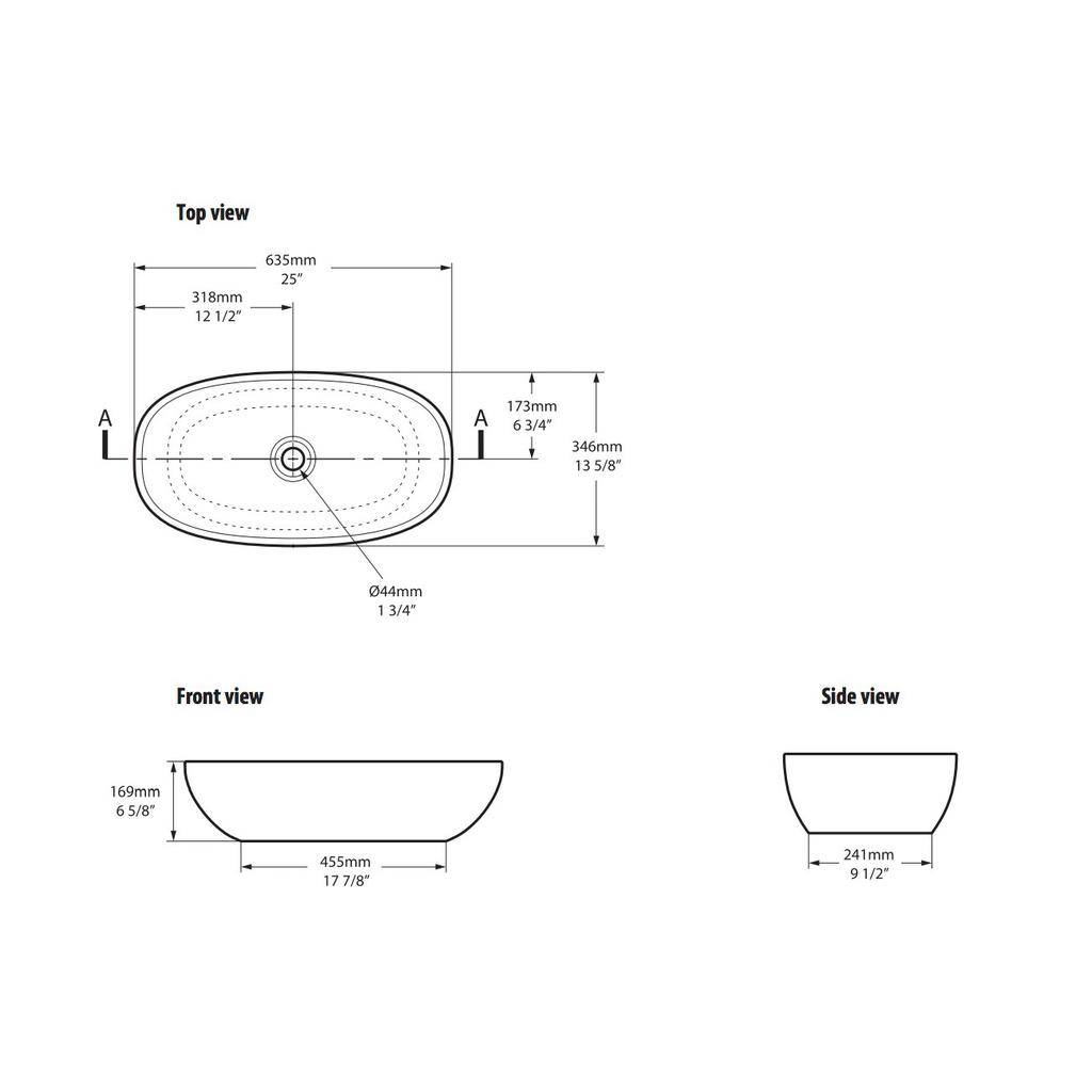 Victoria + Albert Barcelona 64 Countertop Bathroom Basin Standard White 2