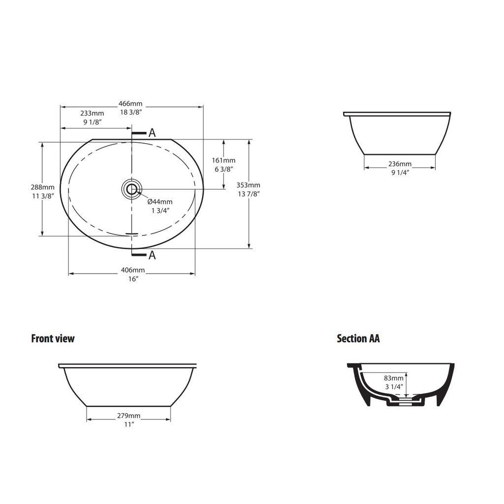 Victoria + Albert Kaali 46 Basin Standard White 2