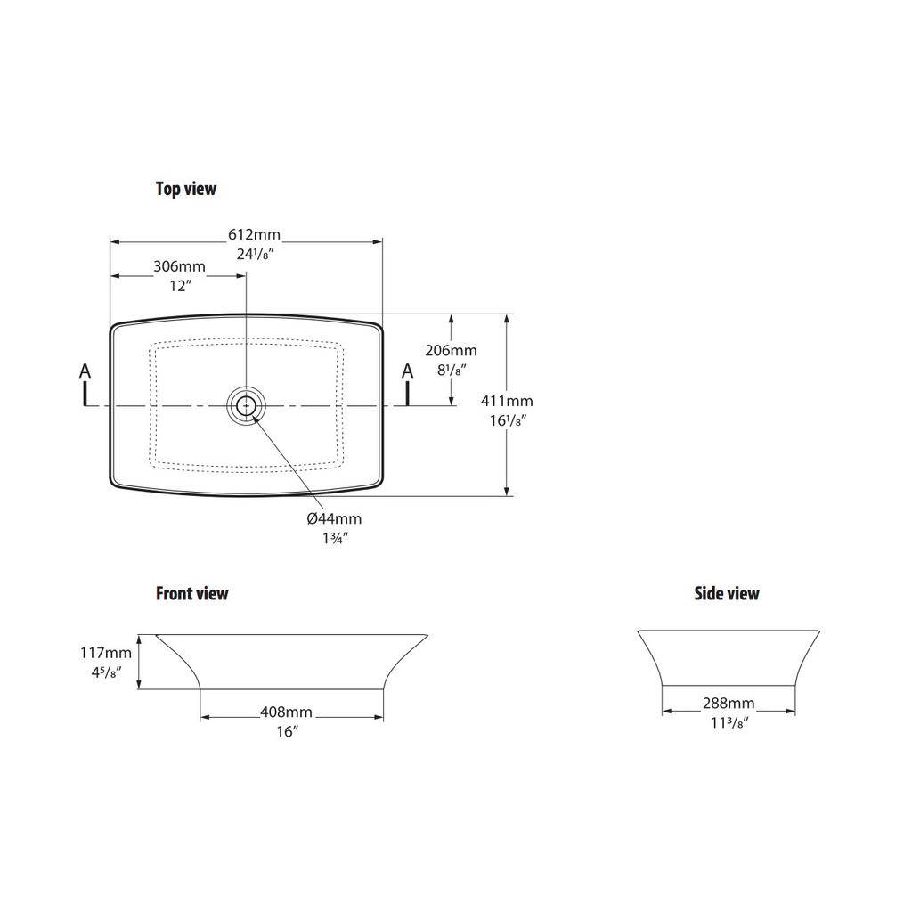 Victoria + Albert Ravello 60 Countertop Basin Standard White 2