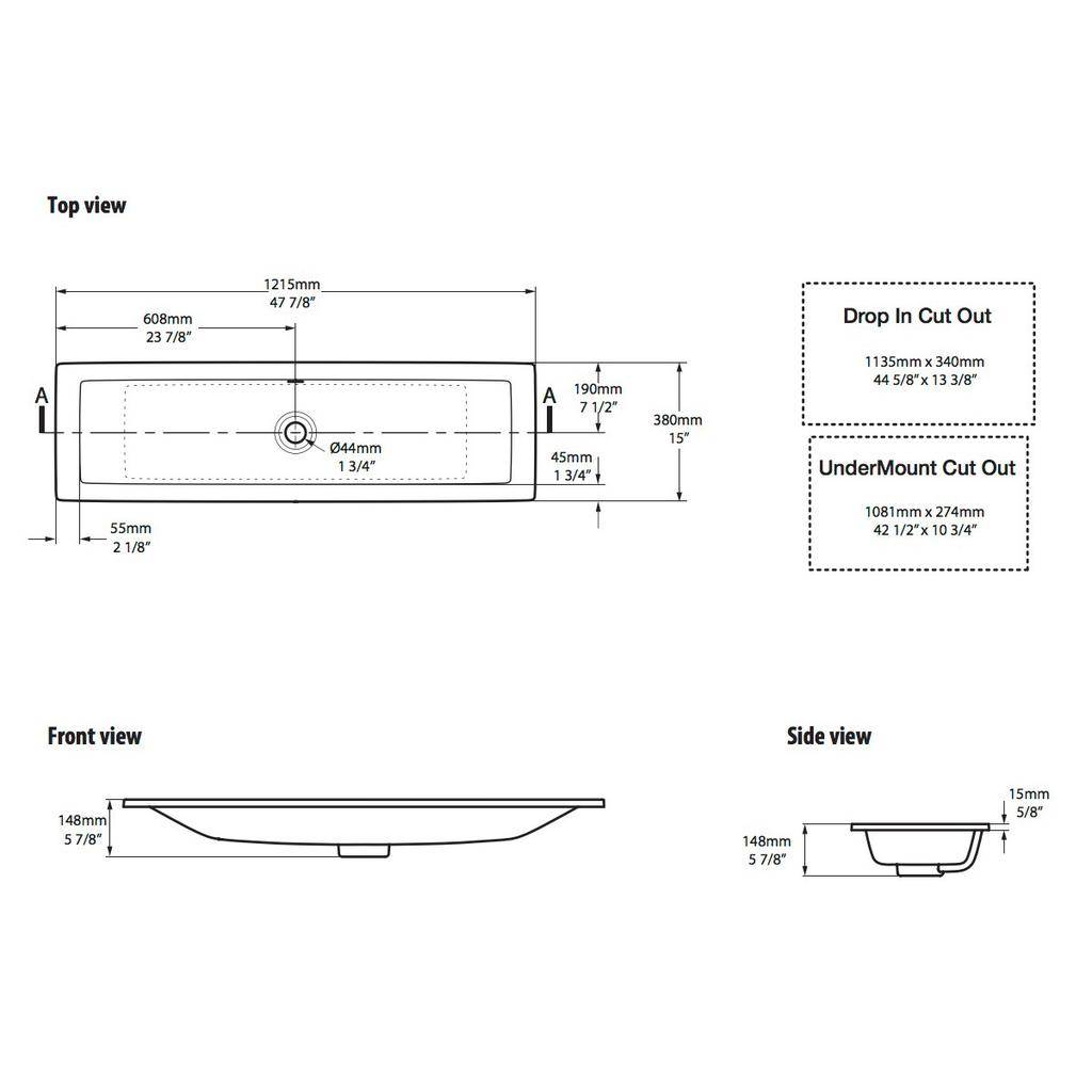 Victoria + Albert Rossendale 122 Undermount Basin Standard White 2