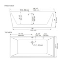 Mirolin CF1016 Slate Freestanding Bath Tub 2