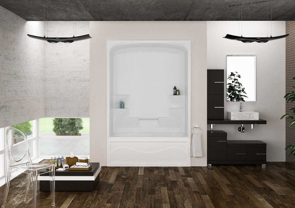 Mirolin TS5L Liberty Tub Shower White 1