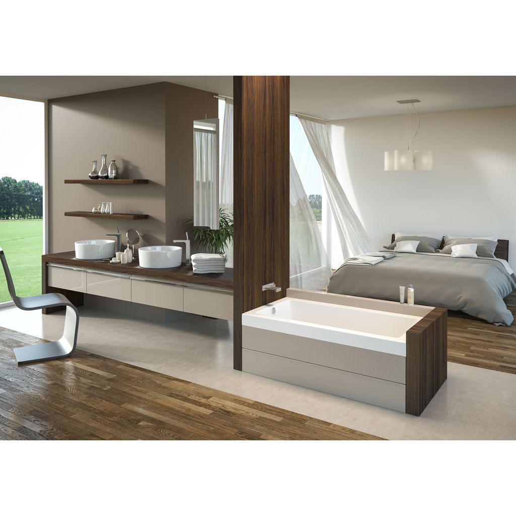 Mirolin BO64 Amalfi Alcove Bath Left White 1