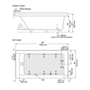 Mirolin BO64 Amalfi Alcove Bath Left White 2