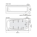 Mirolin TA7236R Right-Hand Drain Tucson III Skirted Bath White 2