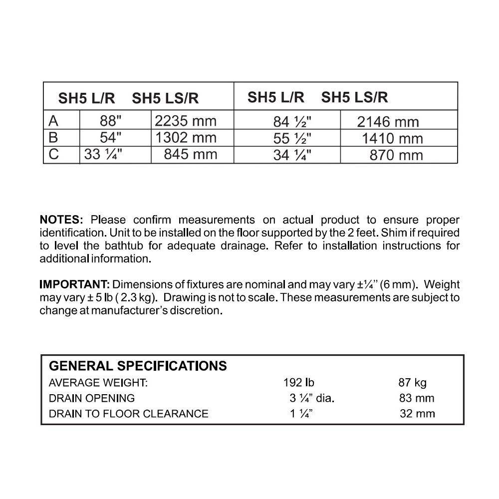 Mirolin SH53 Madison 5 Multi Piece Shower Stall Without Seat Right 3