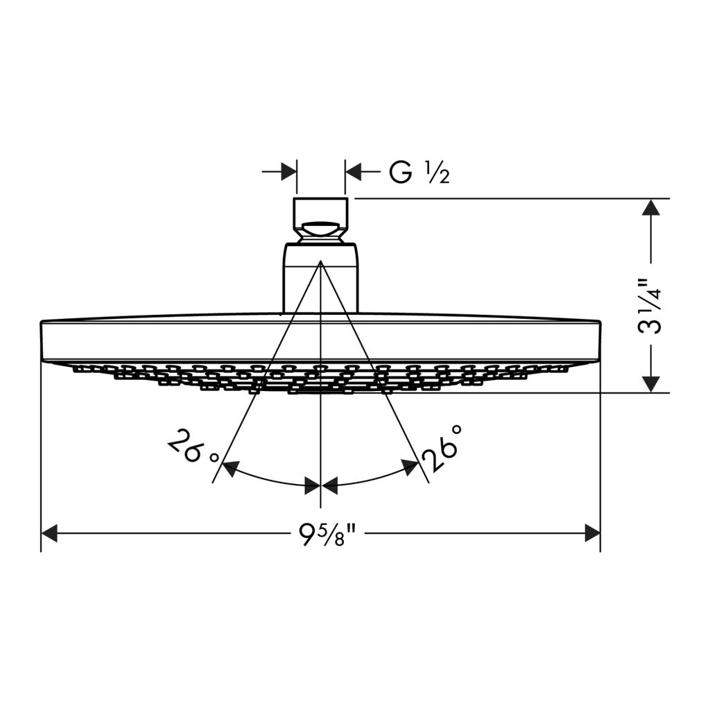 Hansgrohe 26469001 Raindance Select S 240 Showerhead Chrome 2