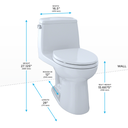 TOTO MS854114SG UltraMax One Piece Elongated Toilet Cotton 4