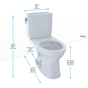 TOTO CST454CUFG Drake II 1G Two Piece Elongated Toilet Cotton 3