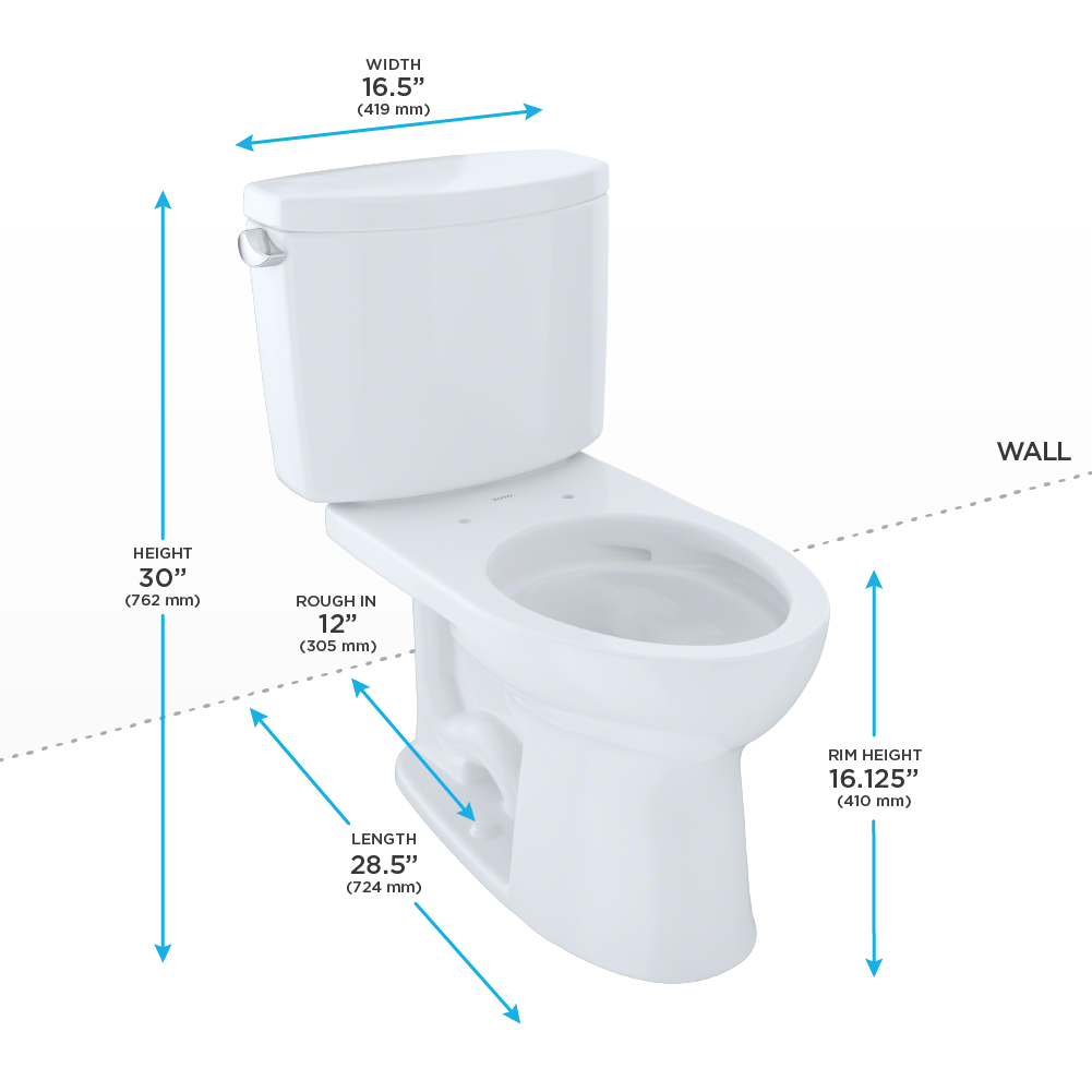 TOTO CST454CEFG Drake II Two Piece Elongated Toilet Cotton 4