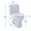 TOTO MS853113 Ultimate One Piece Round Toilet Cotton 4