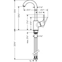 Hansgrohe 04507001 Focus Bar Faucet Chrome 2