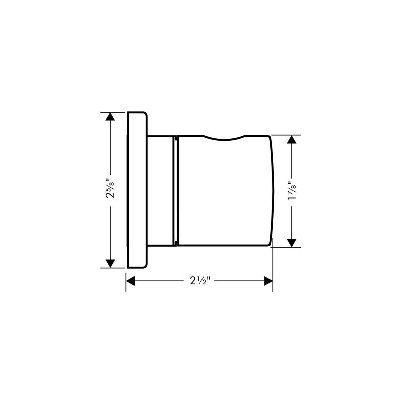 Hansgrohe 38974001 Axor Uno Volume Control Trim Chrome 2