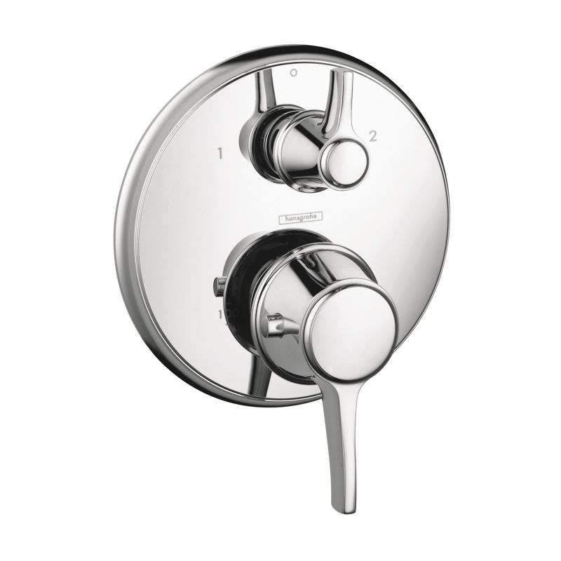 Hansgrohe 15753001 C Thermostatic Trim With Volume Control & Diverter Chrome 1
