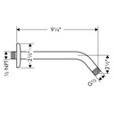Hansgrohe 04186823 Standard Showerarm 9" Brushed Nickel 2