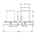 Hansgrohe 16549181 Axor Montreux Freestanding Tub Filler Rough 2