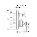Hansgrohe 16821001 Axor Montreux Thermostatic Trim With Volume Control & Diverter Chrome 2
