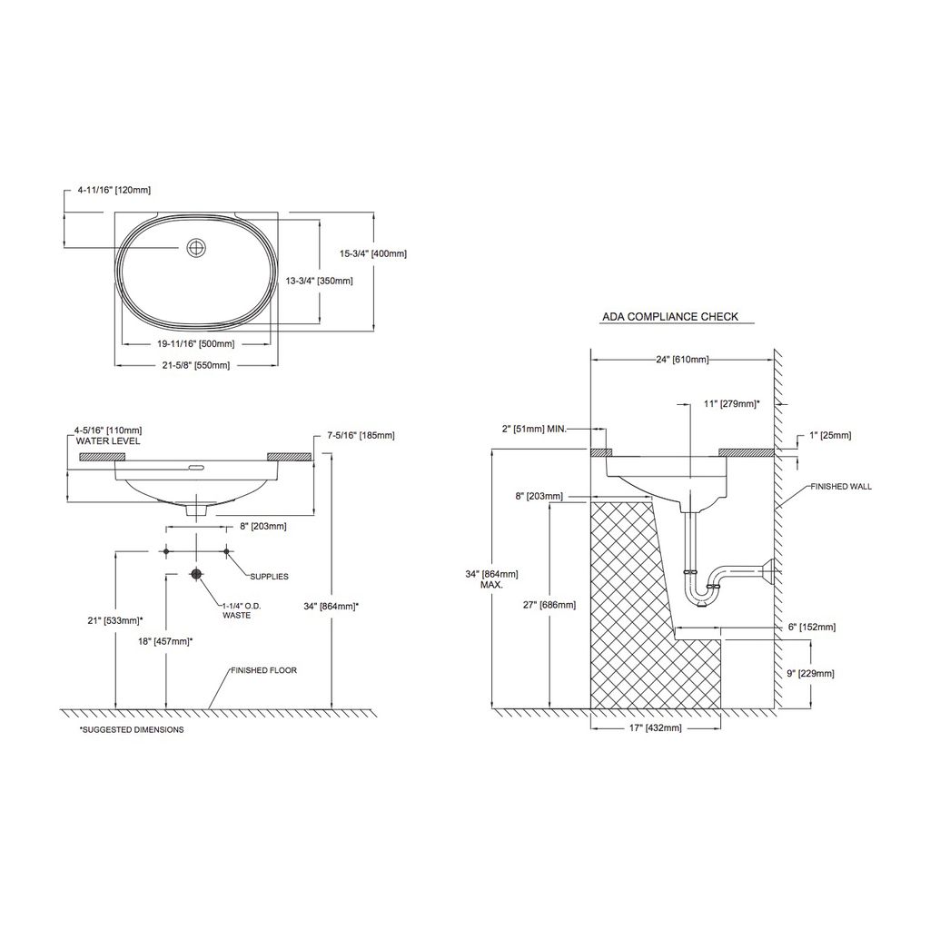 TOTO LT546G Undercounter Lavatory Sink Cotton 3