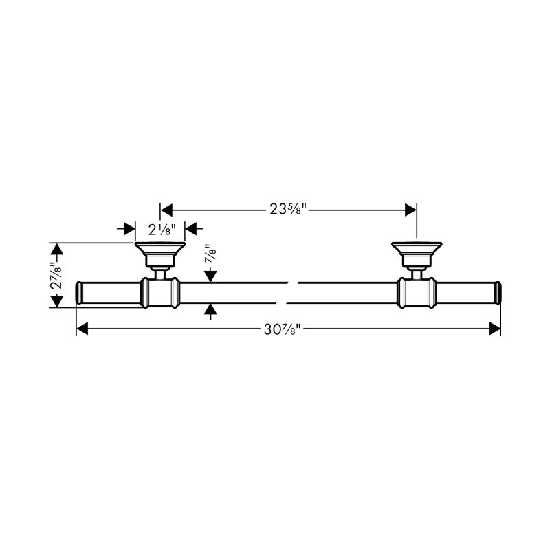 Hansgrohe 42060000 Axor Montreux 24" Towel Bar Chrome 2