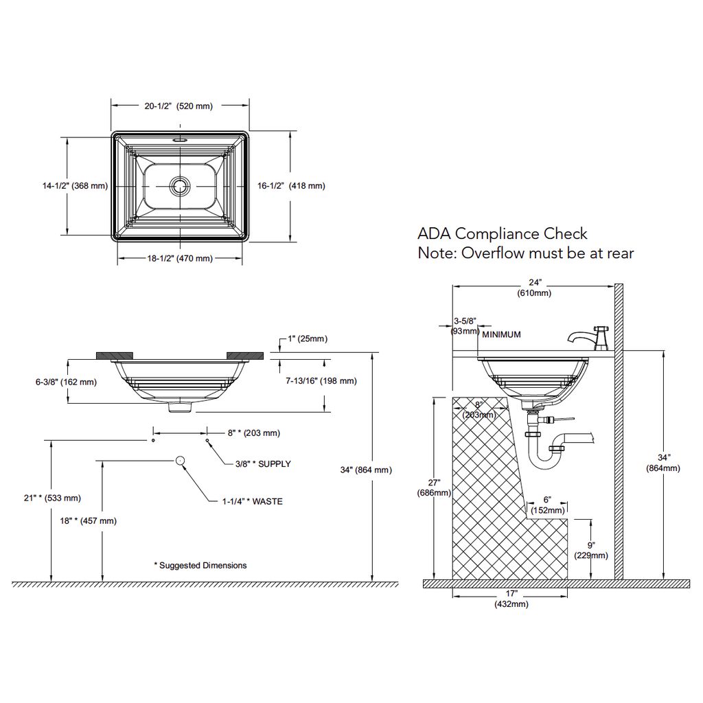 TOTO LT53312 Promenade Undercounter Lavatory 3