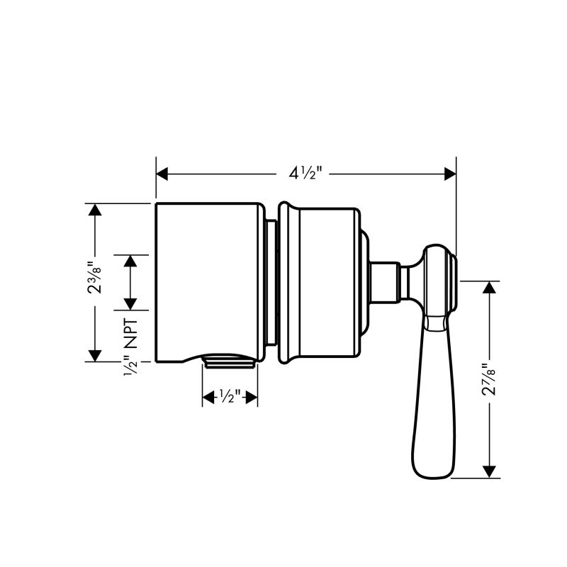 Hansgrohe 16883001 Axor Montreux Lever Fix Fit Stop Chrome 2