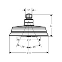 Hansgrohe 04070830 Croma C 100 3 Jet Showerhead Polished Nickel 2
