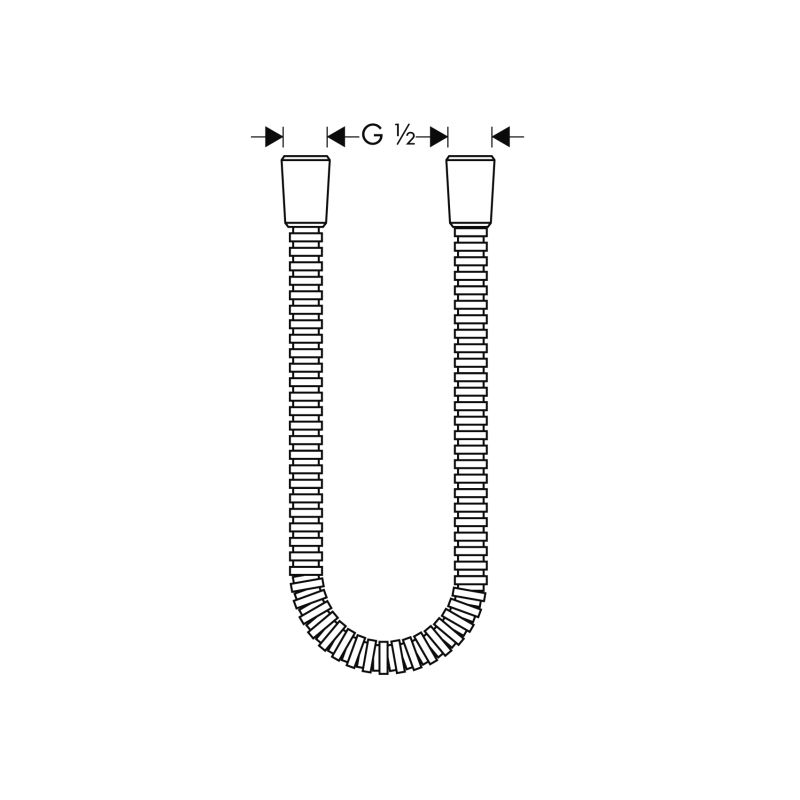 Hansgrohe 28116830 Metal Showerhose 63&quot; Polished Nickel 2