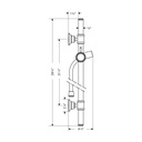 Hansgrohe 27982831 Axor Montreux Wallbar 36" Polished Nickel 2
