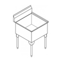 Franke SSL2418-1-2 Service Series 14 Gauge Single Sink