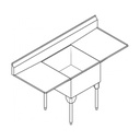 Franke SSL2424LR-1 Service Series 14 Gauge Single Sink