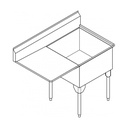 Franke SSL2424L-1-2 Service Series 14 Gauge Single Sink