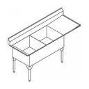 Franke SDL2448R-1 Service Series 14 Gauge Double Sink