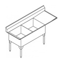 Franke SDL2448L-1-2 Service Series 14 Gauge Double Sink