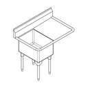 Franke RSL2424R-1 Restaurant Series 16 Gauge Single Sink