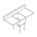 Franke RSL2424LR-1 Restaurant Series 16 Gauge Single Sink