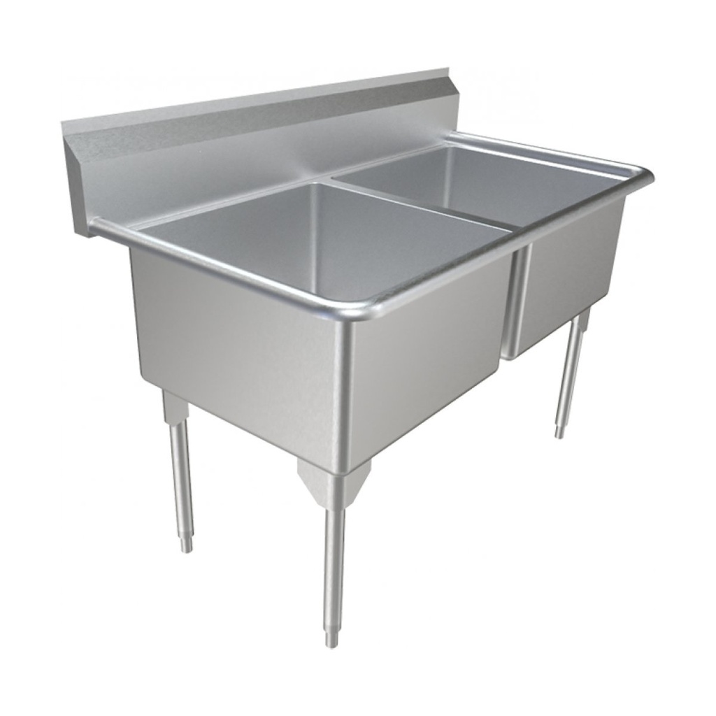 Franke RDL2448-1-2 Restaurant Series 16 Gauge Double Sink
