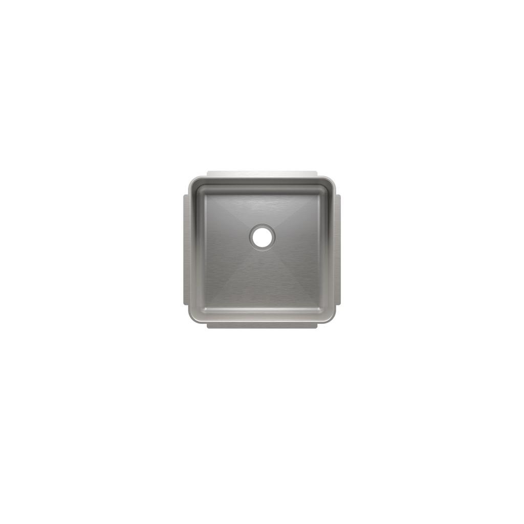 Julien 003227 Classic Bar Sink Undermount 2 Inch Drain Single 15X15X7