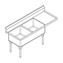 Franke WDL2436R-1 World Class Series 14 Gauge Double Sink