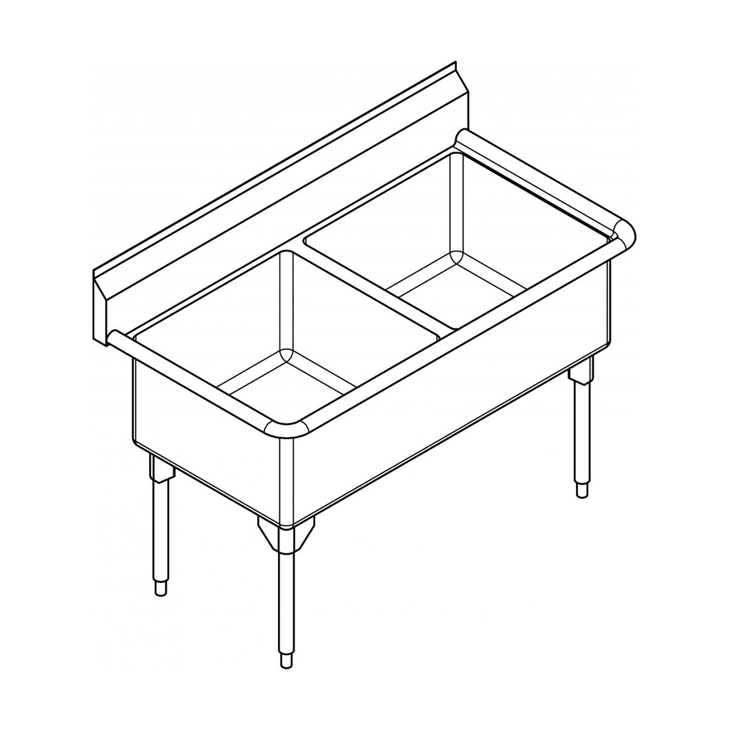 Franke WDL2448-1 World Class Series 14 Gauge Double Sink