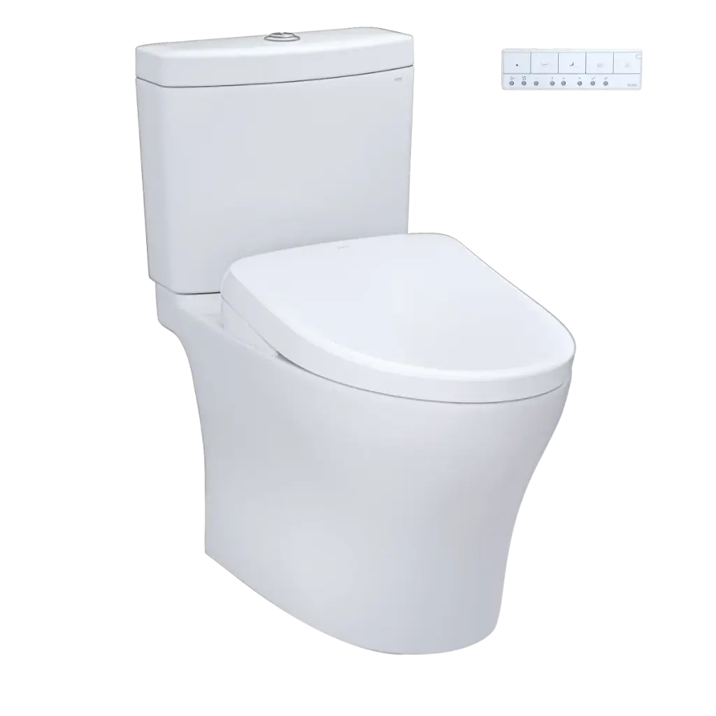 TOTO MW4464726CEMFGN#01 Aquia IV Washlet+ S7 Two Piece Toilet Cotton