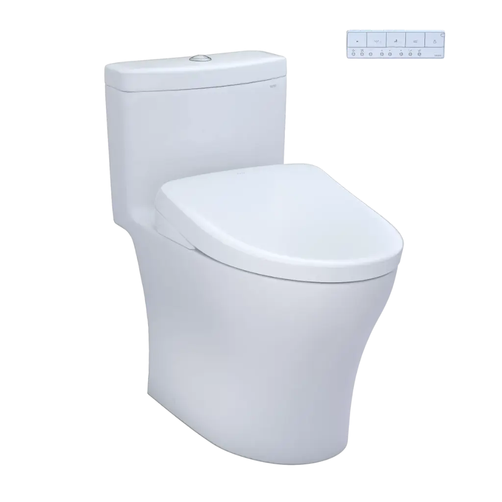 TOTO MW6464726CEMFGN#01 Aquia IV Washlet+ S7 One Piece Toilet Cotton