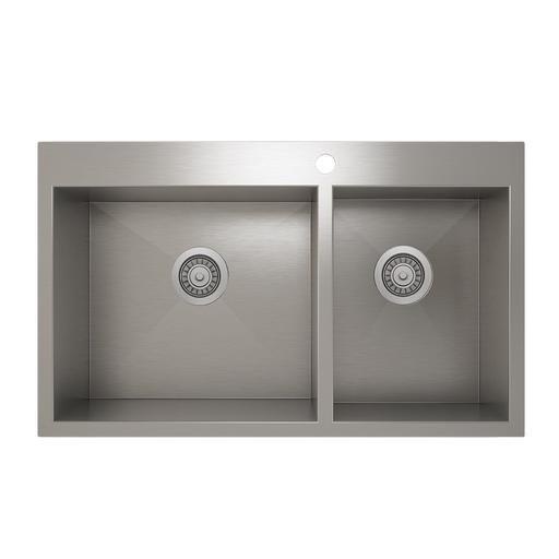 Prochef IH0-TR-33209 Proinox H0 Collection Topmount Sink With Double Bowl