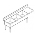 Franke WTL2472R-1-2 World Class Series 14 Gauge Triple Sink