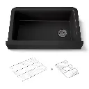 Kohler 25784-CM1 Cairn Undermount Single Bowl Farmhouse Kitchen Sink Matte Black