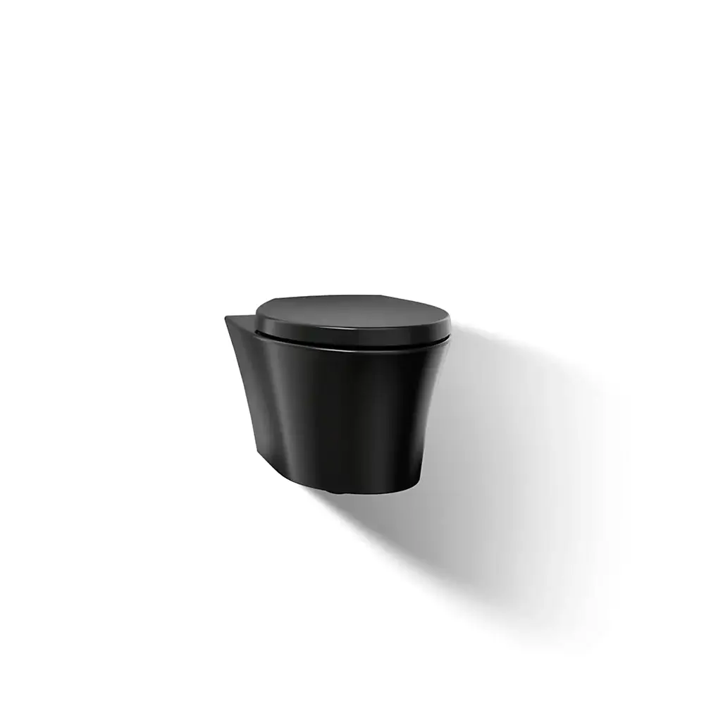 Kohler 31539-7 Veil Wall Hung Compact Elongated Toilet Black