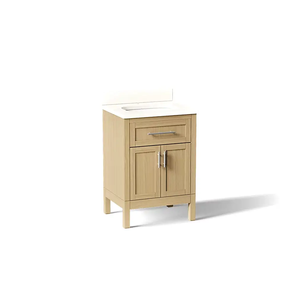 Kohler 39603-ASB-WEK Hadron 24" Bathroom Vanity Cabinet With Sink Light Oak