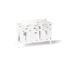 Kohler 39607-ASB-0 Hadron 60" Bathroom Vanity Cabinet With Sink White