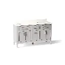 Kohler 39607-ASB-AGA Hadron 60" Bathroom Vanity Cabinet With Sink Atmos Grey