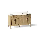 Kohler 39607-ASB-WEK Hadron 60" Bathroom Vanity Cabinet With Sink Light Oak